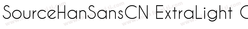 SourceHanSansCN ExtraLight GBpc EUC字体转换